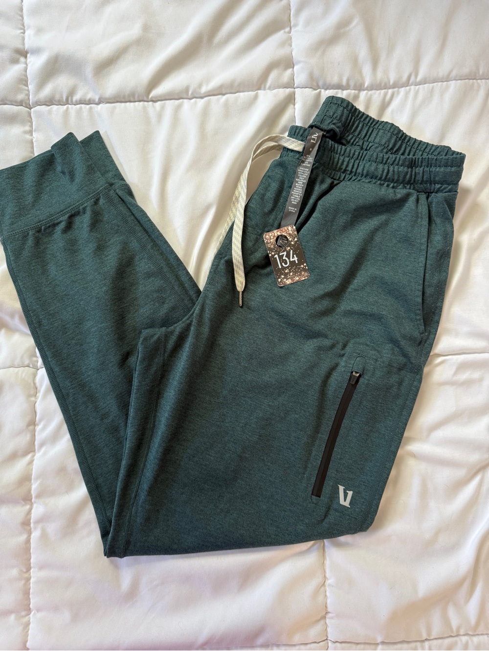 134 Vuori Teal Green Men's Sunday Performance Jogger